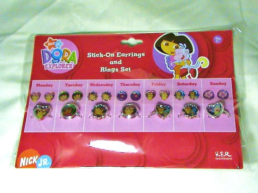 Dora Sticker Earrings and Ring Set_3
