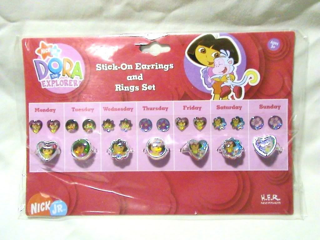 Dora Sticker Earrings and Ring Set_2
