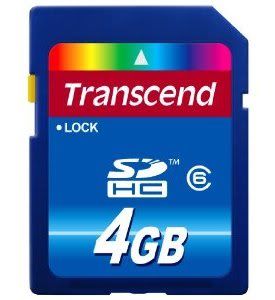 Transcend 4 GB Class 6 SDHC Flash Memory Card