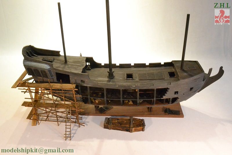 Top Level of the Black Pearl model ship-KL15