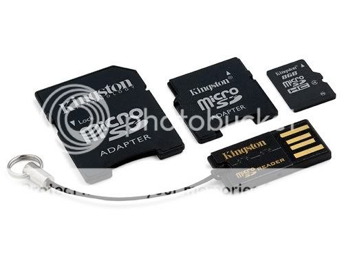 Kingston 8GB microSDHC Card with Adapters and USB Reader