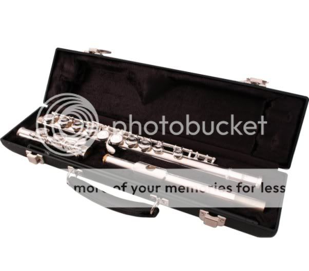 LJ Hutchen Silver C Flute with Hardshell Case