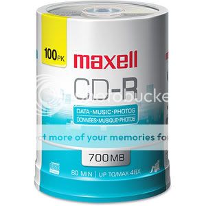 Maxell Standard 120mm CD-R Media 100-Pack Spindle