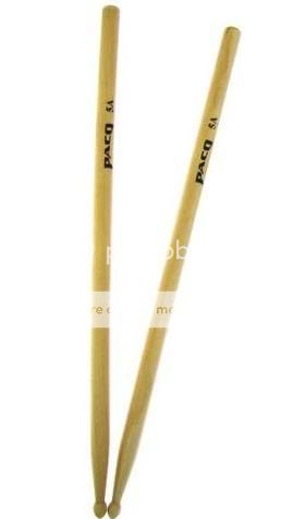Paco 5A Maple Drum Sticks Wood Tip