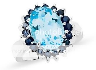 Carat Sapphire & Blue Topaz Sterling Silver Ring