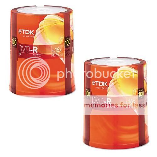 TDK 16X DVD-R 4.7GB 200 Pack Spindle