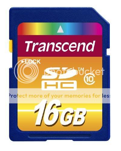 Transcend 16GB SDHC Class 10 Flash Memory Card