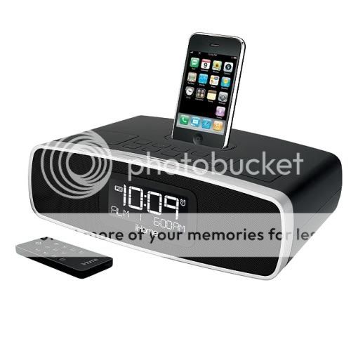iHome Black Dual Alarm Clock Radio for iPod/iPhone with Remote