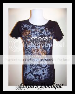 NEW WITH TAG GUESS GOLD CROWN BLACK TEE LQQK  