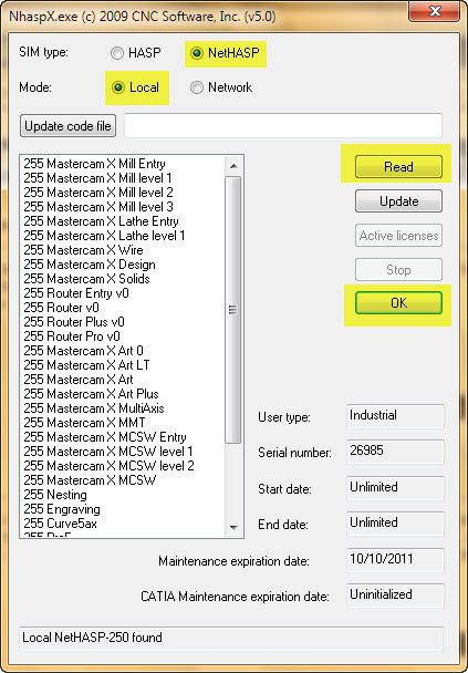 mastercam hasp bypass