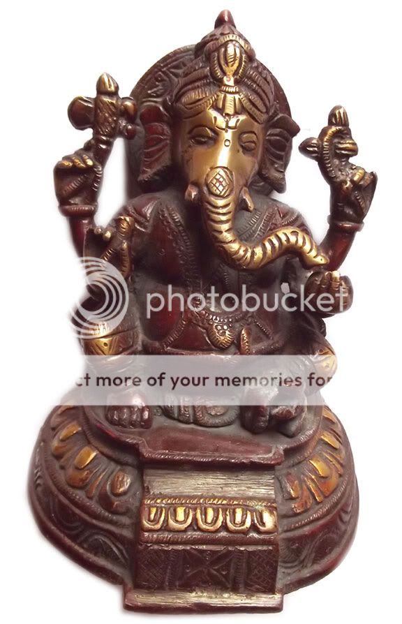 Hindu lord son of Shiva Ganesh brass statue (GN 152)  