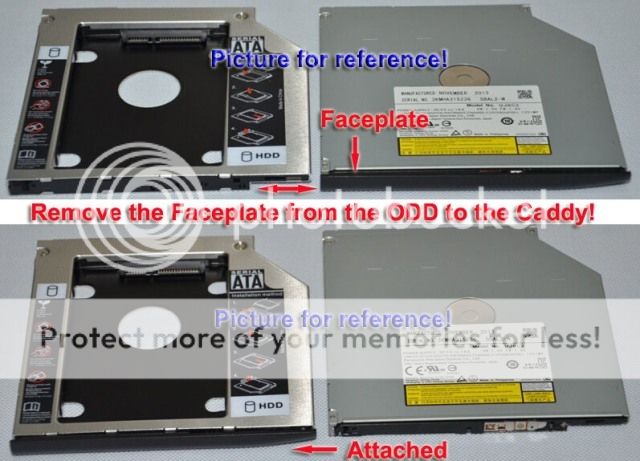 SATA 2nd HDD HD Hard Drive Caddy Case for 9.5mm Universal Laptop CD / DVD-ROM -6