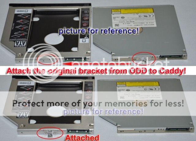 SATA 2nd HDD HD Hard Drive Caddy Case for 9.5mm Universal Laptop CD / DVD-ROM -7