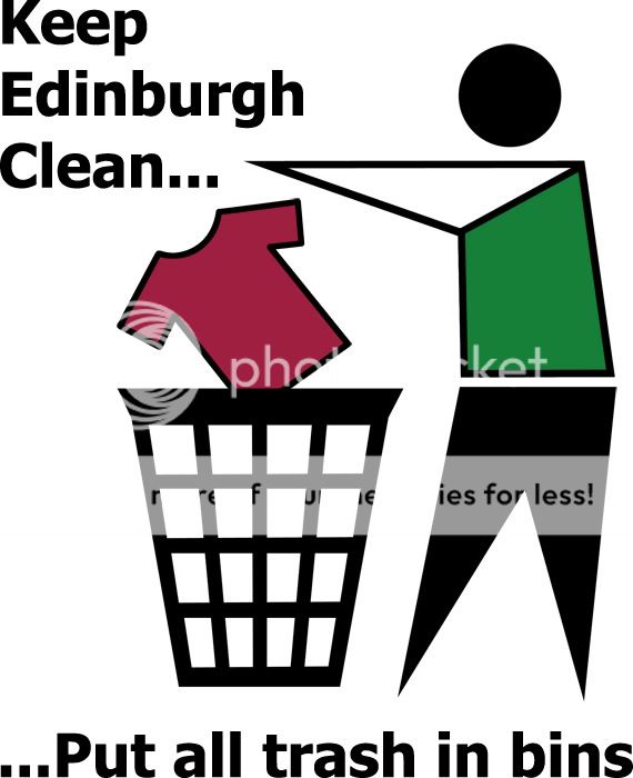 KEEP EDINBURGH CLEAN hibs football hibernian t shirt  