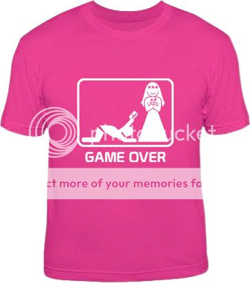 GAME OVER funny wedding bachelor party stag T Shirt  