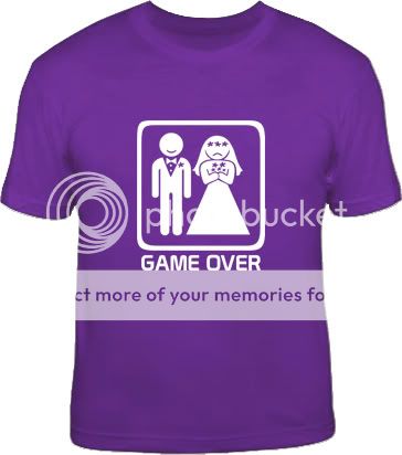 GAME OVER sad bride wedding hen party funny T Shirt  