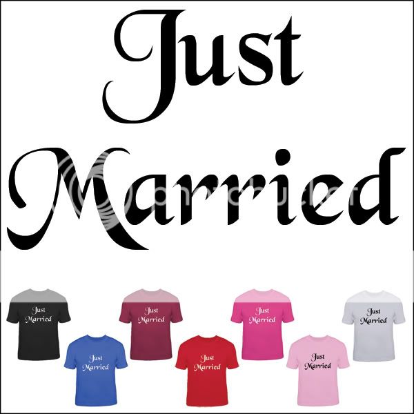 Just Married Wedding Marriage Bride Groom T Shirt