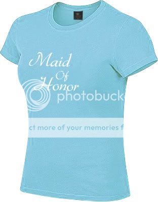 MAID OF HONOR wedding bride hen women ladies T shirt  